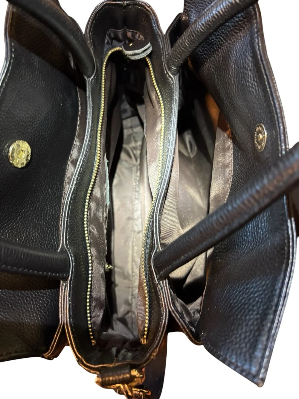 Realer Black Embossed Floral Leather Shoulder Bag with Detachable Strap